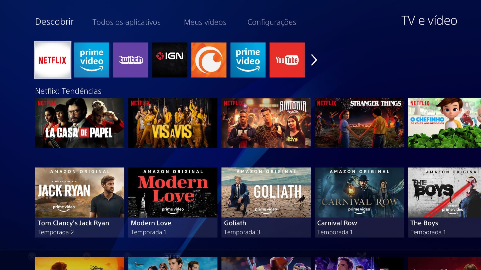 playstation tv e vídeo
