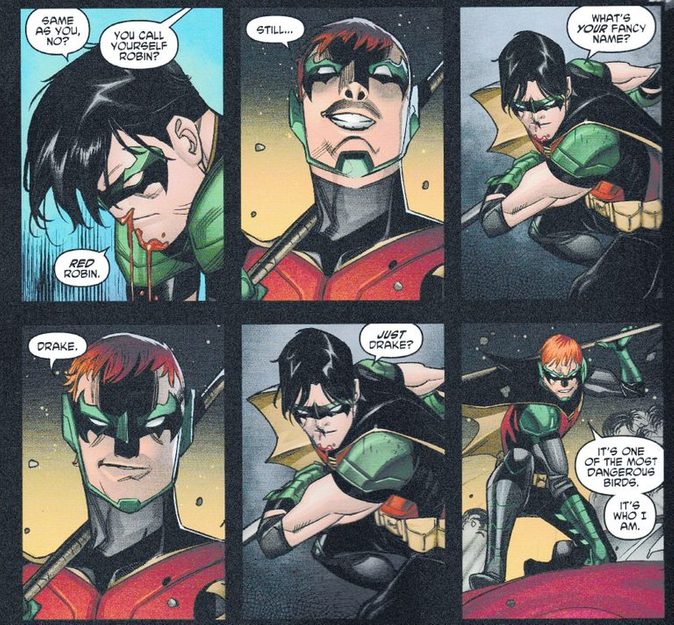Robin contra sua contraparte da Terra 3